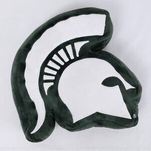 Collegiate Spartan Helmet Accent Pillow - Green and White